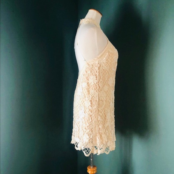 Free People Women's Snowdrop Lace Trapeze Dress Softshell - Picture 4 of 10